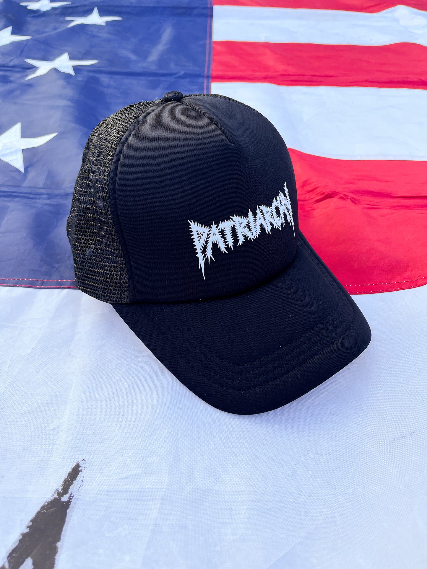 Patriarchy Logo Trucker Hat (Black)