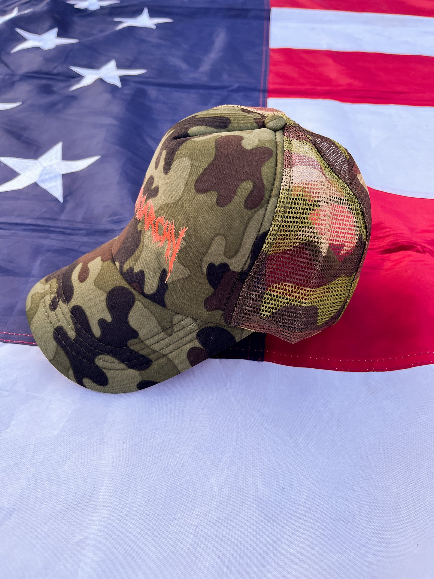 Patriarchy Logo Trucker Hat (Camo)