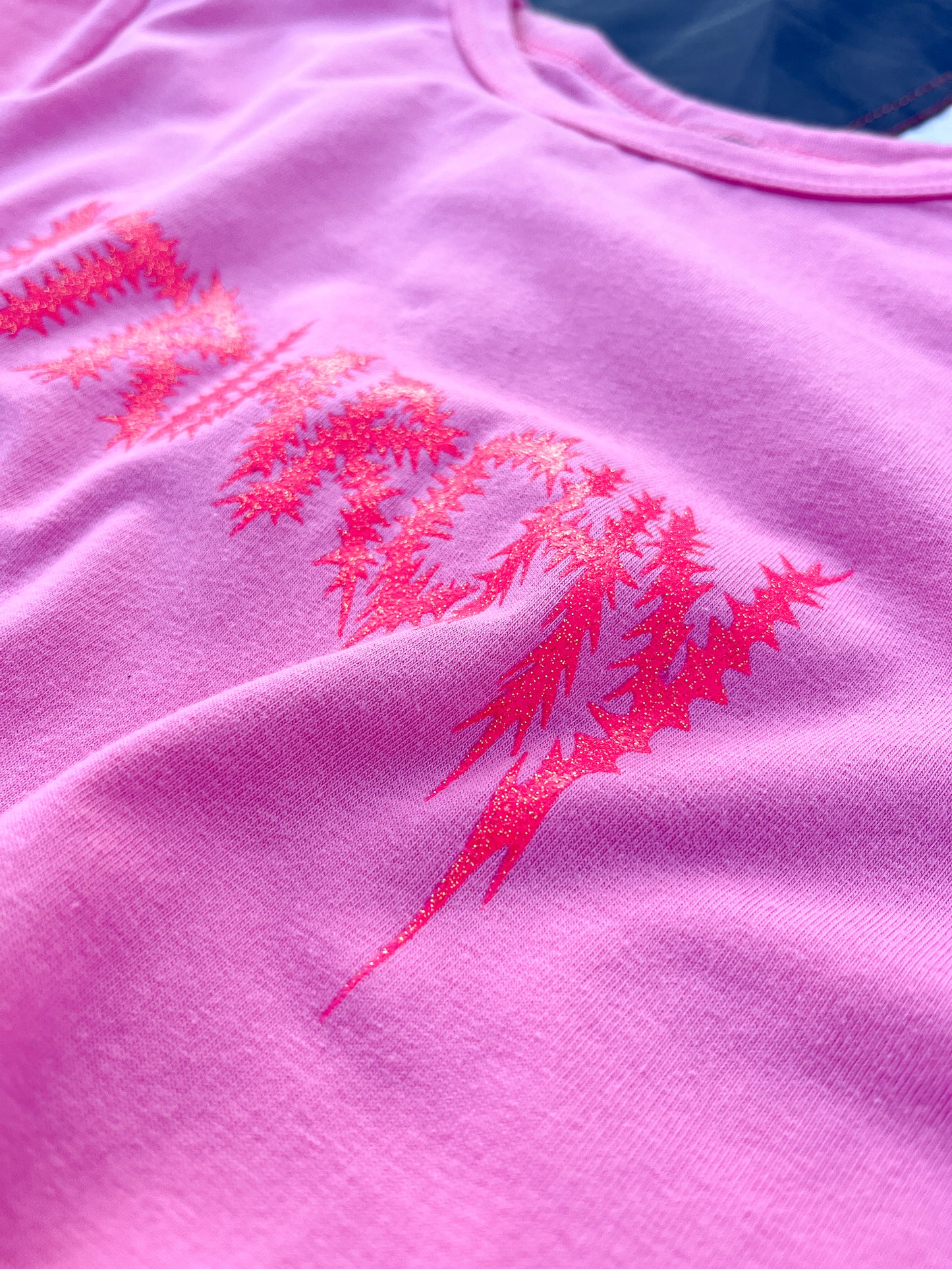 Sparkle Logo Crop Top - Pink