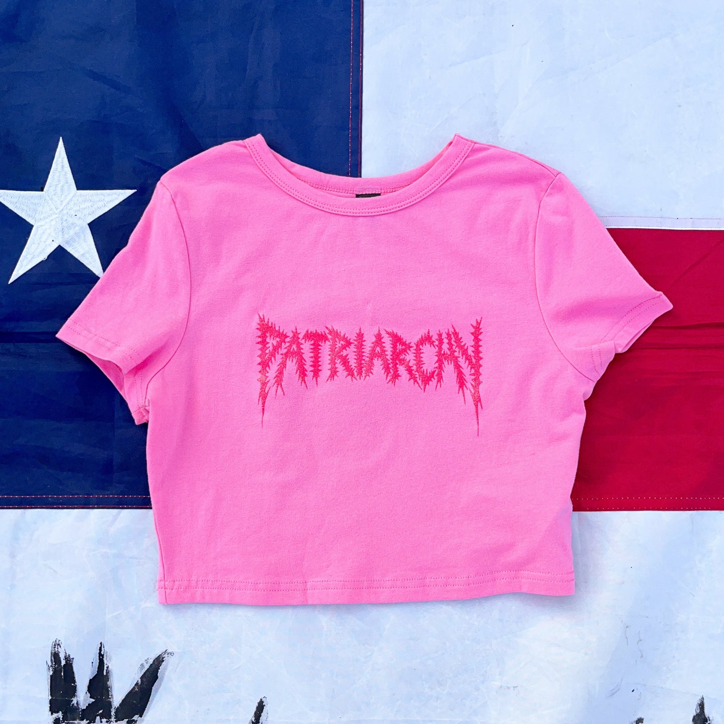 Sparkle Logo Crop Top - Pink