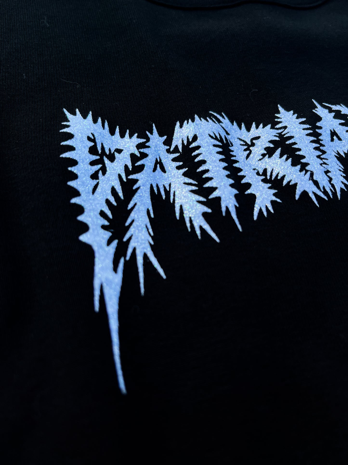 Sparkle Logo Crop Top - Black
