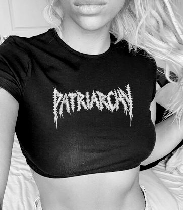 Sparkle Logo Crop Top - Black