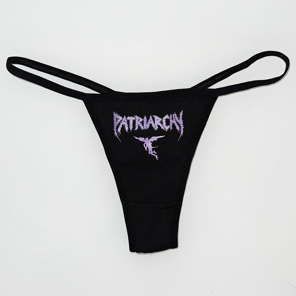 Schwarzer Logo-Tanga