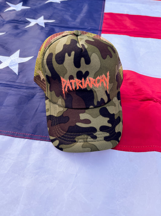Patriarchy Logo Trucker Hat (Camo)